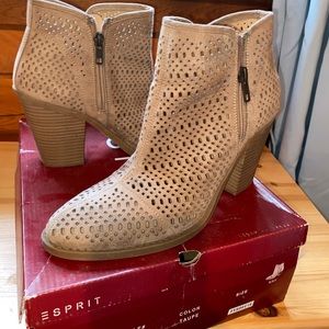 Womens perforated booties. Size 9.5